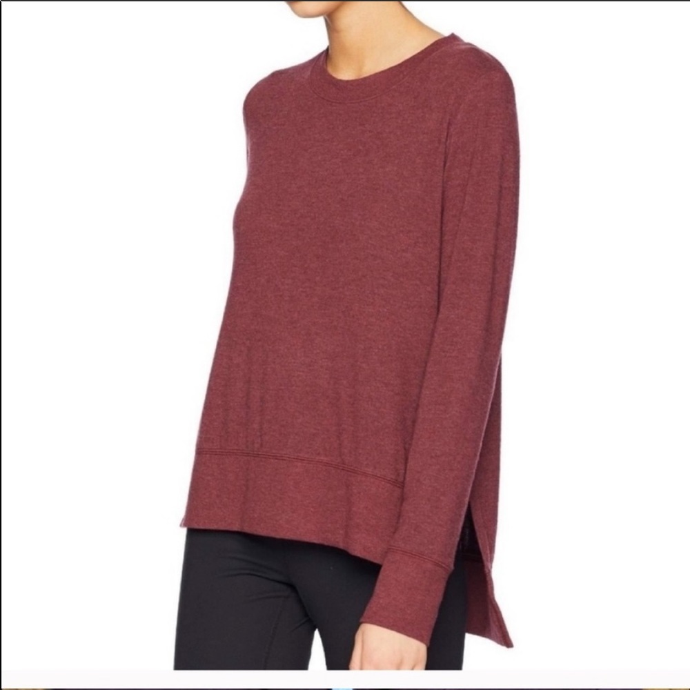 ALO Yoga Glimpse Sweater Red Maroon small